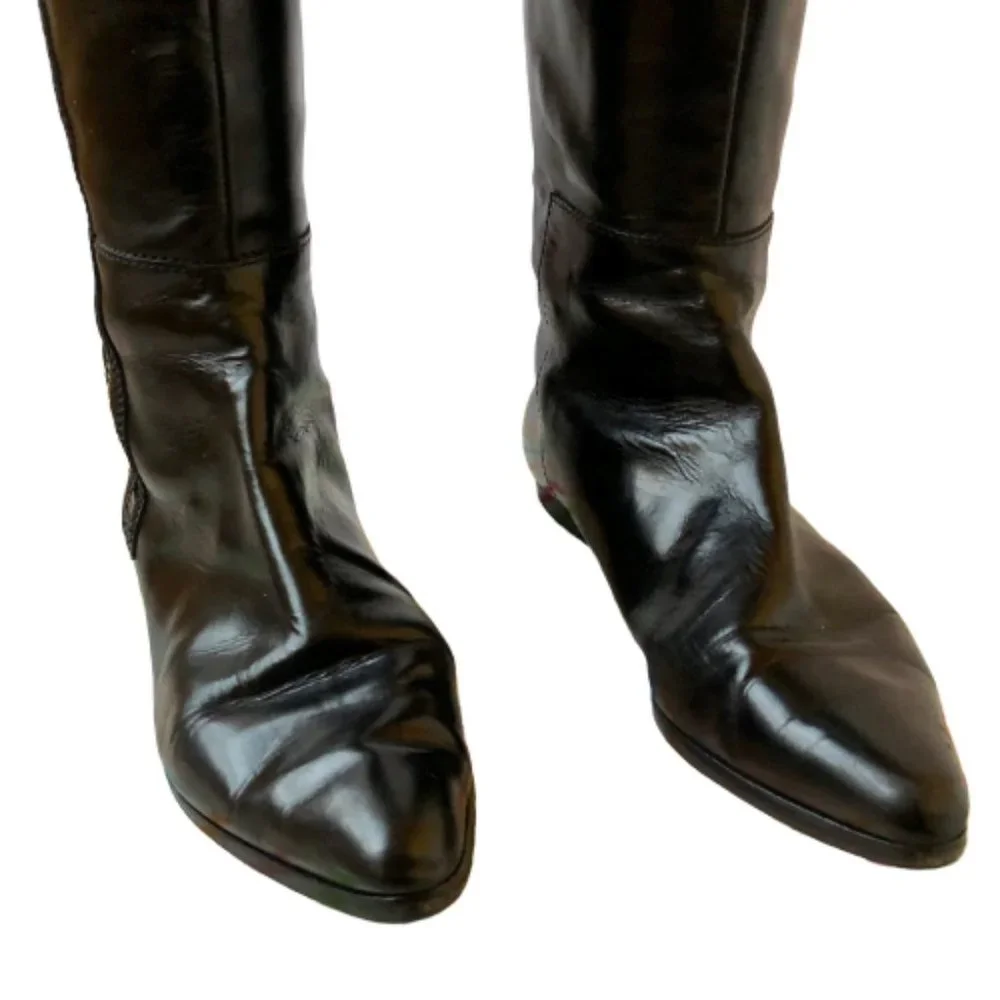 Michael Kors Knee High Flat Boot Outside Zipper